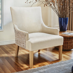 ALFRESCO LOUNGE CHAIR - WHITEWASH - SAND - Padma's Plantation