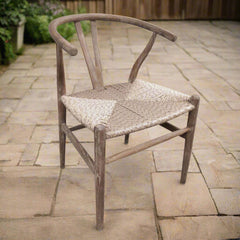 OUTDOOR WISHBONE NATURAL CHAIR - OLD PATINA - Padma's Plantation