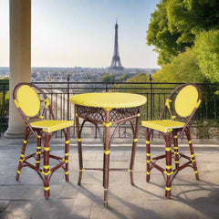 Paris Bistro Bar Stool - Yellow - Padma's Plantation