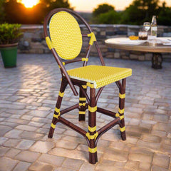 Paris Bistro Counter Stool - Yellow - Padma's Plantation