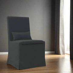 SANDSPUR BEACH DINING CHAIR W/ CASTERS - CHARCOAL GREY - Padma's Plantation