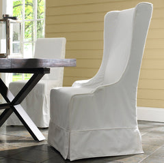 Atlantic Beach Wing Dining Chair - Sunbleached White - Padma's Plantation