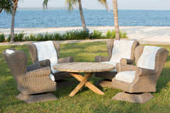 OUTDOOR BORA-BORA CHAT TEAK TABLE - Padma's Plantation