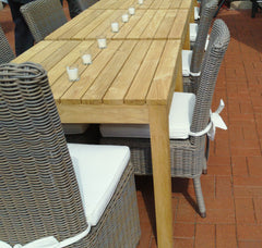OUTDOOR RUSTIC TEAK DINING TABLE - Padma's Plantation