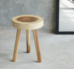 RAIN WOOD STOOL - Padma's Plantation
