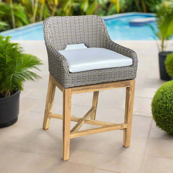 DUNES OUTDOOR SWIVEL COUNTER STOOL - Padma's Plantation