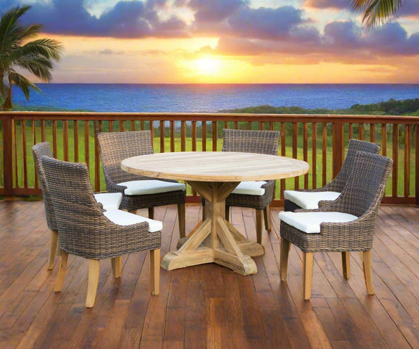 Outdoor Alfresco Dining Chair - Crocodile Rattan - Padma's Plantation