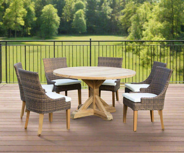 Outdoor Alfresco Dining Chair - Crocodile Rattan - Padma's Plantation