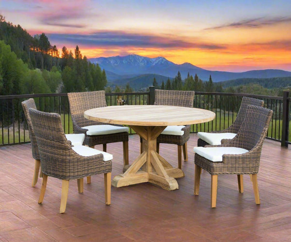Outdoor Alfresco Dining Chair - Crocodile Rattan - Padma's Plantation
