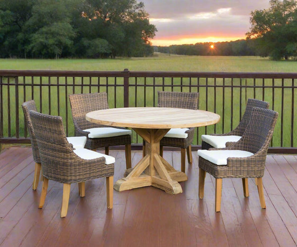 Outdoor Alfresco Dining Chair - Crocodile Rattan - Padma's Plantation