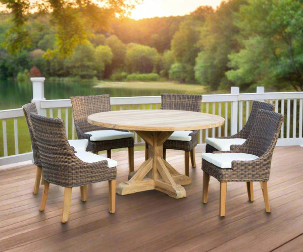 Outdoor Alfresco Dining Chair - Crocodile Rattan - Padma's Plantation