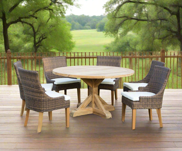 Outdoor Alfresco Dining Chair - Crocodile Rattan - Padma's Plantation