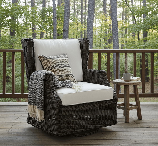 OUTDOOR TERRACE LOUNGE CHAIR - SAND - Padma's Plantation