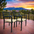 OUTDOOR VERANDA ARM DINING CHAIR - BLACK - SET OF 2 - Padma's Plantation