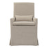 SANDSPUR BEACH ARM DINING CHAIR - WITH CASTERS - BRUSHED LINEN - Padma's Plantation
