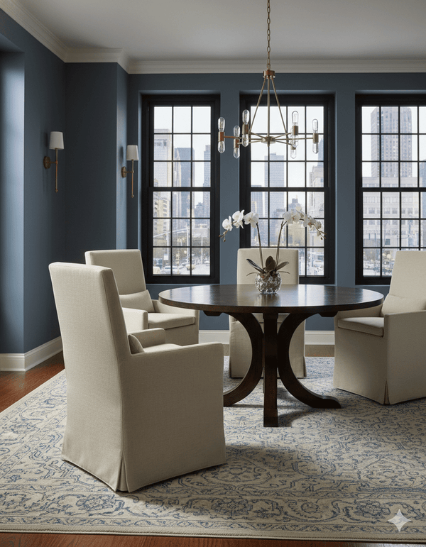 SANDSPUR BEACH ARM DINING CHAIR - WITH CASTERS - BRUSHED LINEN - Padma's Plantation