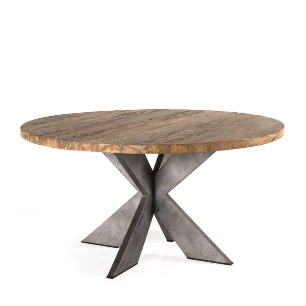 EMILY ROUND RECYCLED TEAK WOOD DINING TABLE - 59