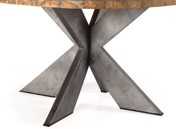 EMILY ROUND RECYCLED TEAK WOOD DINING TABLE - 59