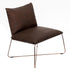 MODERNE LOUNGE CHAIR - DARK BROWN LEATHER - Padma's Plantation