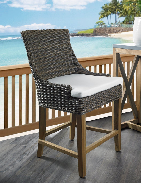 OUTDOOR ALFRESCO COUNTER STOOL - CROCODILE RATTAN - Padma's Plantation