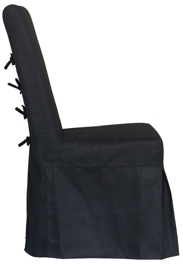 Pacific Beach Dining Chair Slipcover - Black - Padma's Plantation