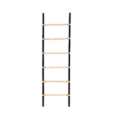 RATTAN DECORATIVE LADDER - BLACK/NATURAL