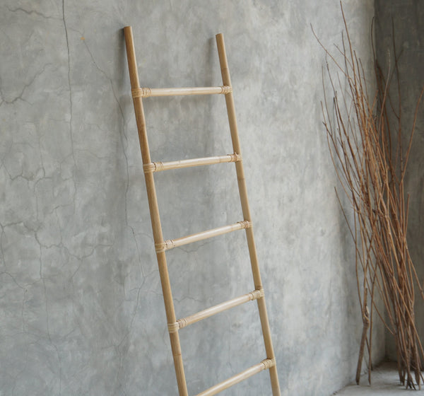 RATTAN DECORATIVE LADDER - NATURAL - Padma's Plantation