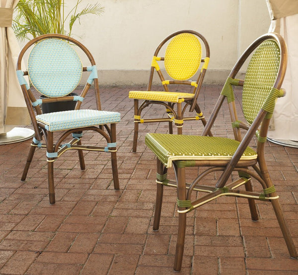 SET OF 2 - Paris Bistro Chair - Blue - Padma's Plantation